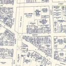 Vintage Map of Chester, PA Business Section 1950