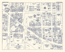 Vintage Map of Chester, PA Business Section 1950