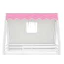 Full Size House Floor Bed with Tent and Light