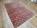 4x7 Antique Yamud Rug Russian Rug Turkoman Rug Fine Weave Rug
