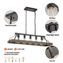 34-Inch Black and Gold Vintage Pendant Light