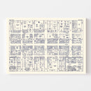 Vintage Map of Erie, PA Business Section 1950