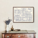 Vintage Map of Harrisburg, PA Business Section 1950