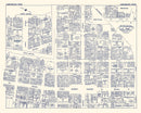 Vintage Map of Harrisburg, PA Business Section 1950