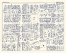 Vintage Map of Johnstown, PA Business Section 1950