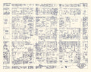 Vintage Map of Lancaster, PA Business Section 1950