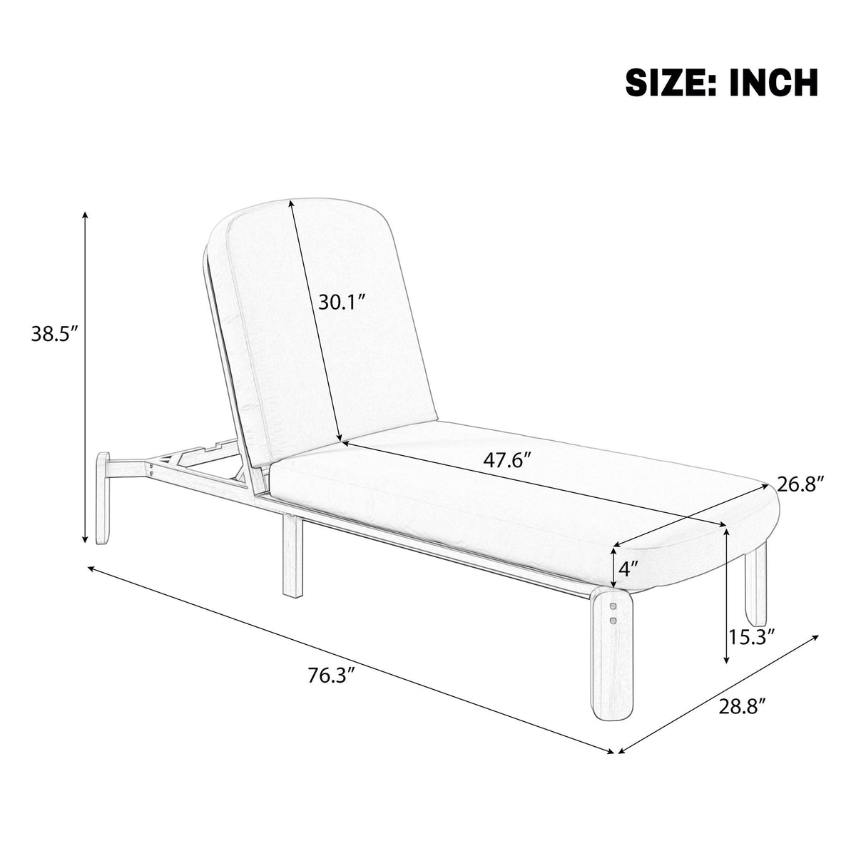 Outdoor Chaise Lounge With Adjustable Backrest, photo 27 of 40