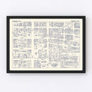 Vintage Map of McKeesport, PA Business Section 1950