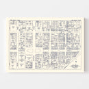 Vintage Map of New Castle, PA Business Section 1950