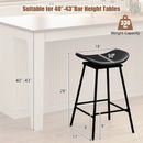 Set of 2 Swivel Barstools Faux Leather Upholstered Backless with Footrest by LJGDeals