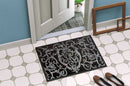 Ironwork Fence Doormat Indoor Outdoor 24H X 36W Front Door Mat Rugs for Entryway, Non Slip Washable Low Pile,