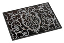 Ironwork Fence Doormat Indoor Outdoor 24H X 36W Front Door Mat Rugs for Entryway, Non Slip Washable Low Pile,