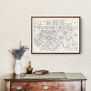 Vintage Map of Pittsburgh, PA Business Section 1950