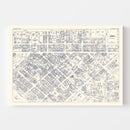 Vintage Map of Pittsburgh, PA Business Section 1950