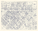 Vintage Map of Pittsburgh, PA Business Section 1950