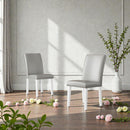 Upholstered Dining Chair With High Back Design (Set of 2)