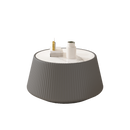 Light Sintered Stone Top Cup Shape Leather Coffee Table