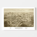 Vintage Map of Morristown, New Jersey 1876