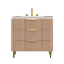 Amara 36'' Bathroom Vanity & Sink, Carrara by HouseOfZazla