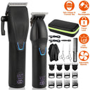 Cordless Clipper Trimmer Set for Men Electric Barber Clipper Hair Cutting Combo Set Beard T Outliner Shaver Trimmers Haircut Grooming Kit
