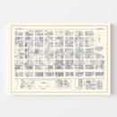 Vintage Map of Richmond, VA Business Section 1950