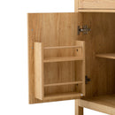 Bathroom Vanity With Sink, Adjustable Shelf & Door Organizers - Walnut by HouseOfZazla