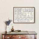 Vintage Map of Scranton, PA Business Section 1950