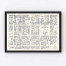 Vintage Map of Scranton, PA Business Section 1950