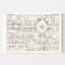 Vintage Map of Wilkes-Barre, PA Business Section 1950