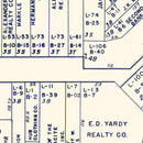 Vintage Map of Wilkes-Barre, PA Business Section 1950
