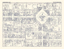 Vintage Map of Wilkes-Barre, PA Business Section 1950