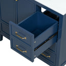 Elegant Vintage Bathroom Vanity With Sink and Soft Closing Drawers by HouseOfZazla