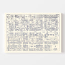Vintage Map of York, PA Business Section 1950