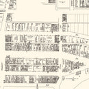 Vintage Map of Akron, OH Business Section 1929