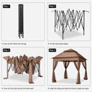 Outdoor Pop Up Gazebo Canopy With 2 Tier Soft Top And Removable Zipper Netting by HouseOfZazla