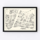 Vintage Map of Albany, NY Business Section 1929