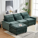 Modern Comfy L Shaped Sectional Sofa With Movable Ottoman by Unique Piece Furniture