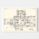 Vintage Map of Allentown, PA Business Section 1929