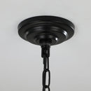 18' Modern 8-Light Black & Chrome Geometric Pendant Chandelier