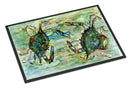 Blue Crab Standoff Doormat - 24x36 Decorative Floor Mat – Indoor/Outdoor Rug