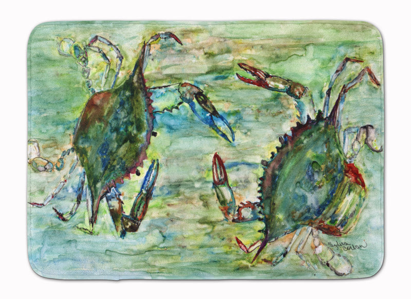 Blue Crab Standoff Machine Washable Memory Foam Mat 8940RUG