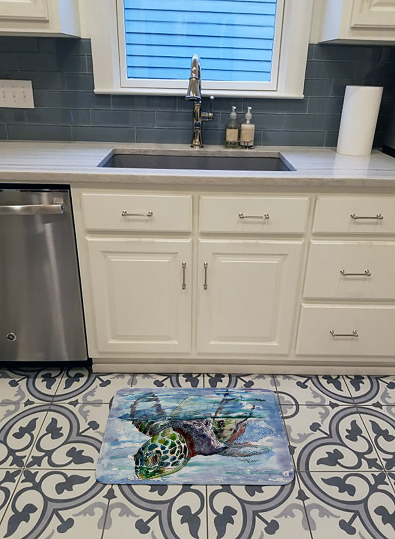 Loggerhead Turtle in a Dive Machine Washable Memory Foam Mat 8941RUG