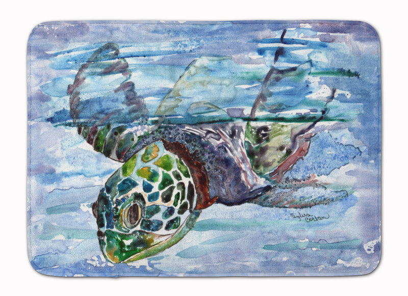 Loggerhead Turtle in a Dive Machine Washable Memory Foam Mat 8941RUG