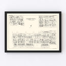 Vintage Map of Altoona, PA Business Section 1929