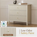 Fluted 3 Drawer Nightstand With Soft Close Slides by HouseOfZazla