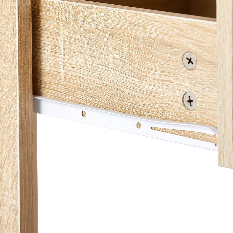 15.75" Rattan End table with drawer, Modern nightstand, side table for living roon, bedroom, natural