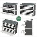 Wooden Chicken Nesting Box With 2 Egg Collection Drawers - White / Gray by HouseOfZazla