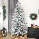 HOMCOM 9 ft Artificial Frosted Christmas Tree