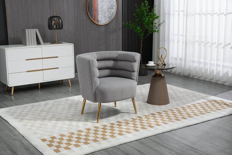 Accent Chair, leisure single chair with Golden feet