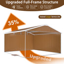 12x10 FT Heavy-Duty Metal Storage Shed with Lockable Door & Ventilation by HouseOfZazla